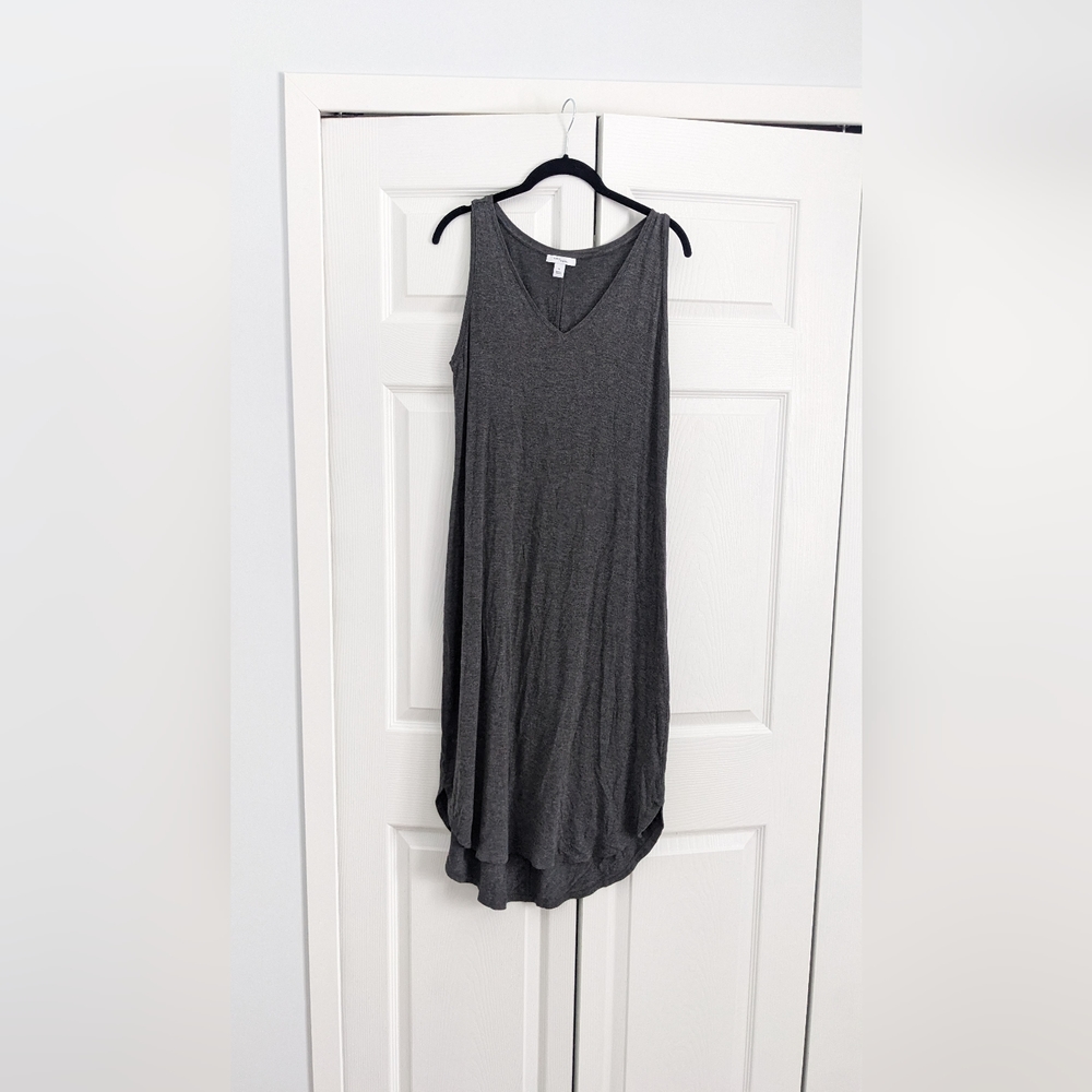 Gray jersey maxi dress, large